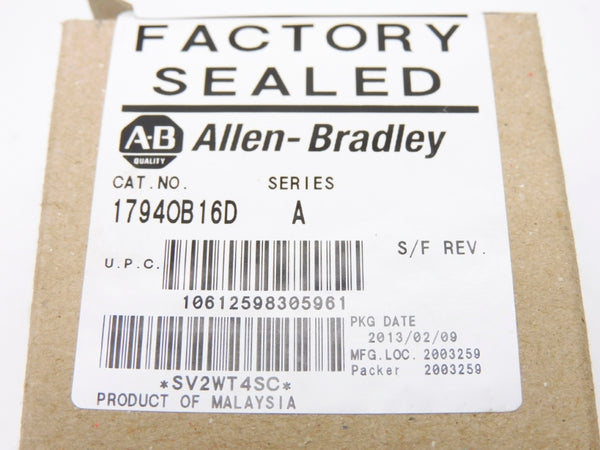 ALLEN BRADLEY 1794-OB16D SER. A DATE: 2013 NSFS