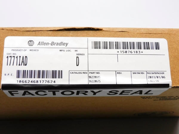 ALLEN BRADLEY 1771-IAD SER. D DATE: 2011 NSFS