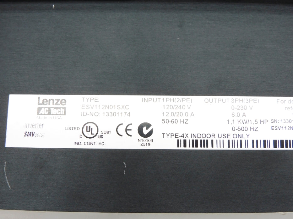 LENZE ESV112N01SXC 13301174 NSNP