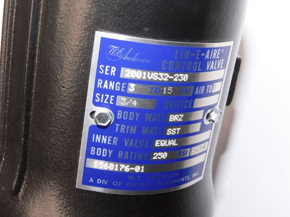 W.E. ANDERSON 2001VS32-230 3-15PSI 3/4" NSNP