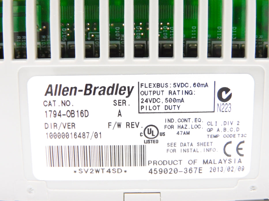 ALLEN BRADLEY 1794-OB16D SER. A NSMP