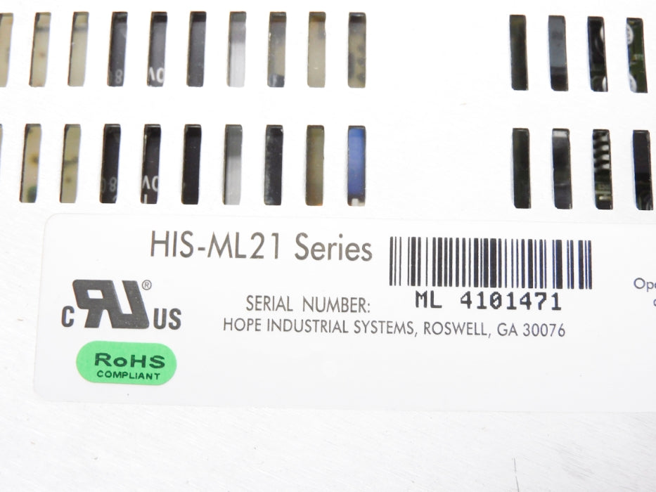 HOPE INDUSTRIAL SYSTEMS HIS-ML21 (AS IS) NSMP
