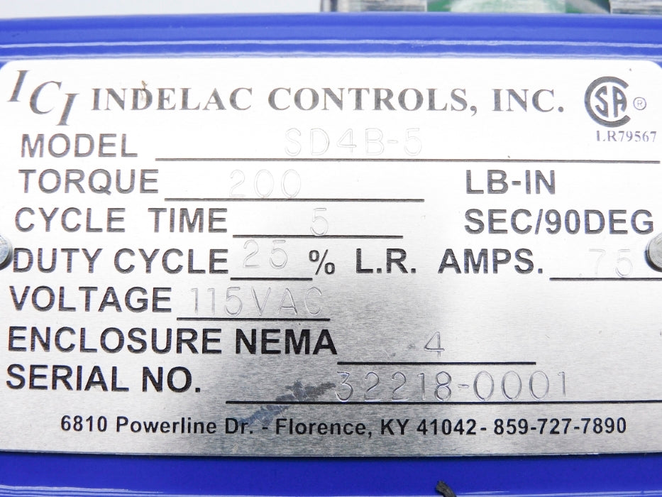 INDELAC CONTROLS SD4B-5 NSNP