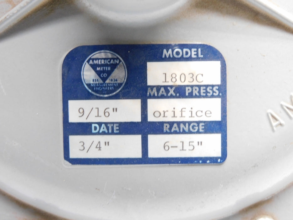 AMERICAN METER 1803C 3/4" 9/16" NSNP