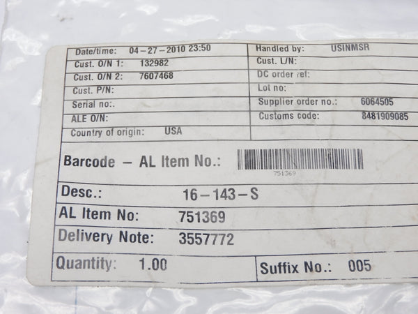 ALFA LAVAL 16-143-S 751369 NSMP
