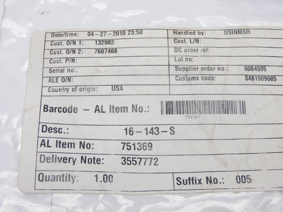 ALFA LAVAL 16-143-S 751369 NSMP