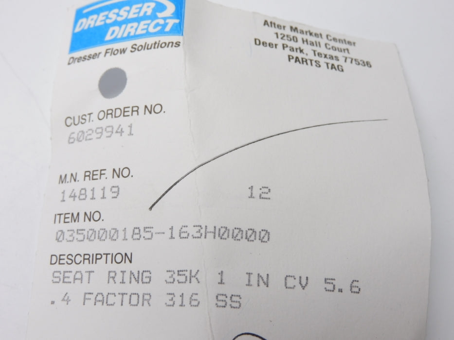 DRESSER 035000185-163H0000 NSNP
