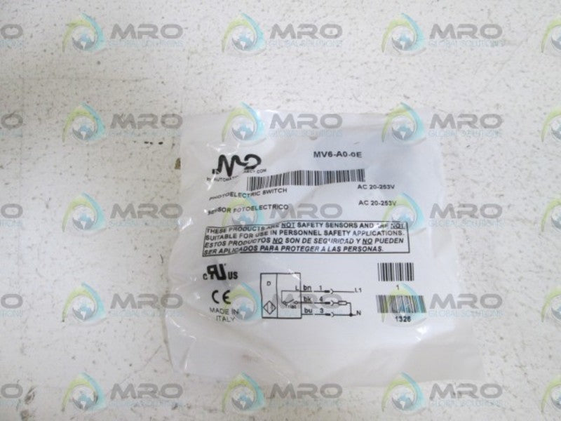 AUTOMATION DIRECT PHOTOELECTRIC SWITCH MV6-A0-0E * NEW IN FACTORY BAG *