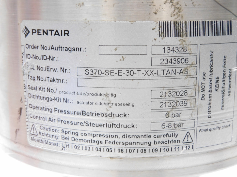 PENTAIR S370-SE-E-30-T-XX-LTAN-AS 2343906 3" NSNP