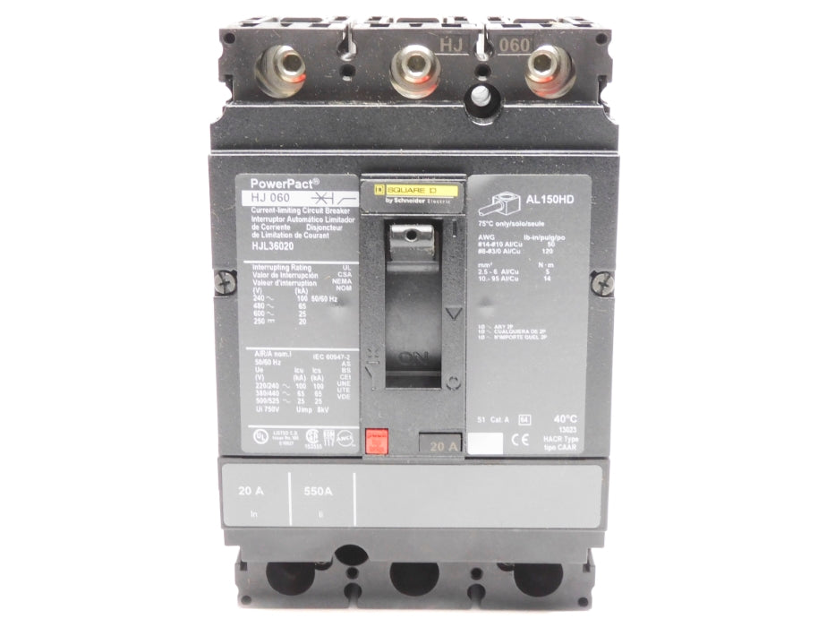 SQUARE D HJL36020 20A 600V NSMP
