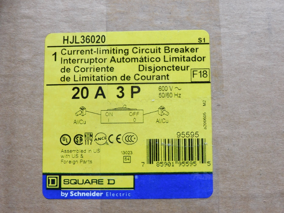 SQUARE D HJL36020 20A 600V NSMP