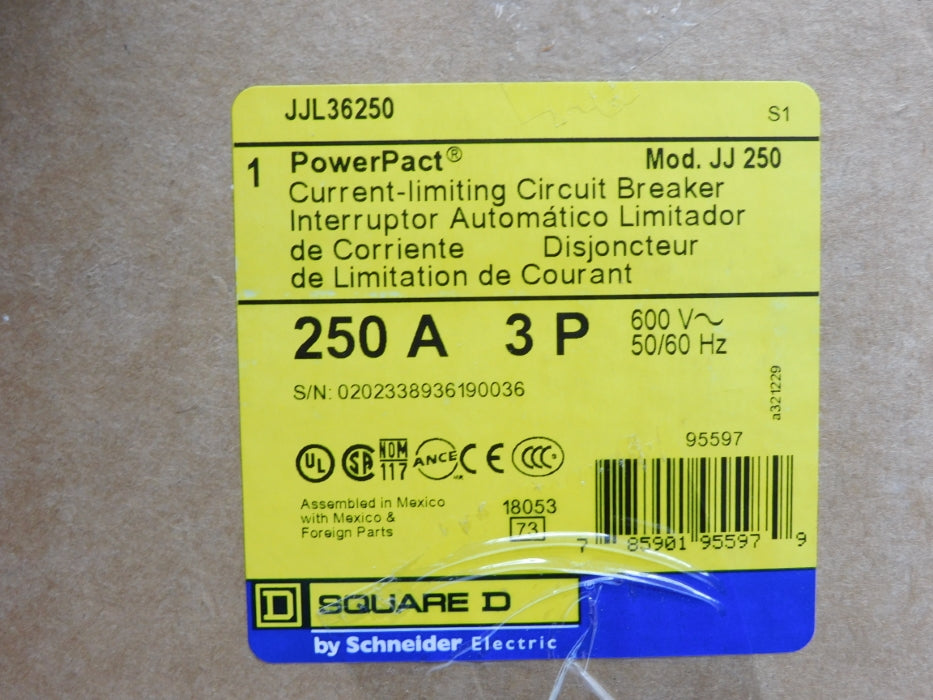 SQUARE D JJL36250 600V 250A NSMP