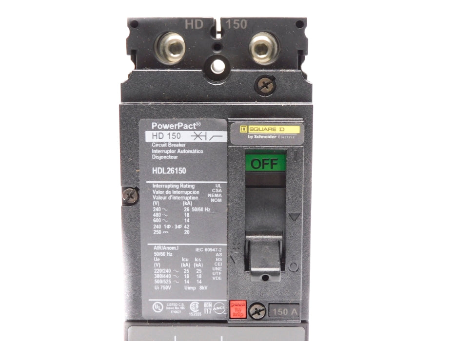 SQUARE D HDL26150 600V 150A NSMP