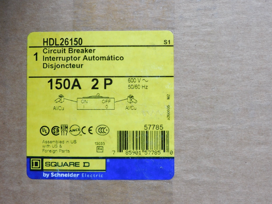 SQUARE D HDL26150 600V 150A NSMP