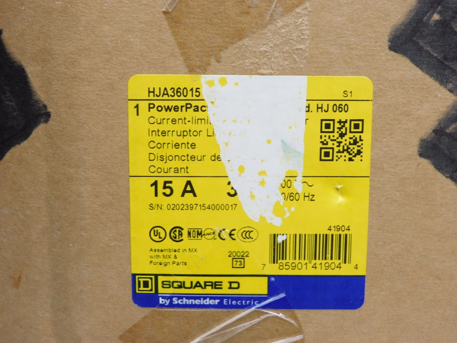 SQUARE D HJA36015 15A 600V NSMP