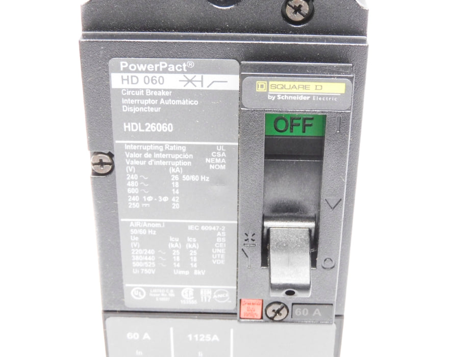 SQUARE D HDL26060 600V 60A NSMP
