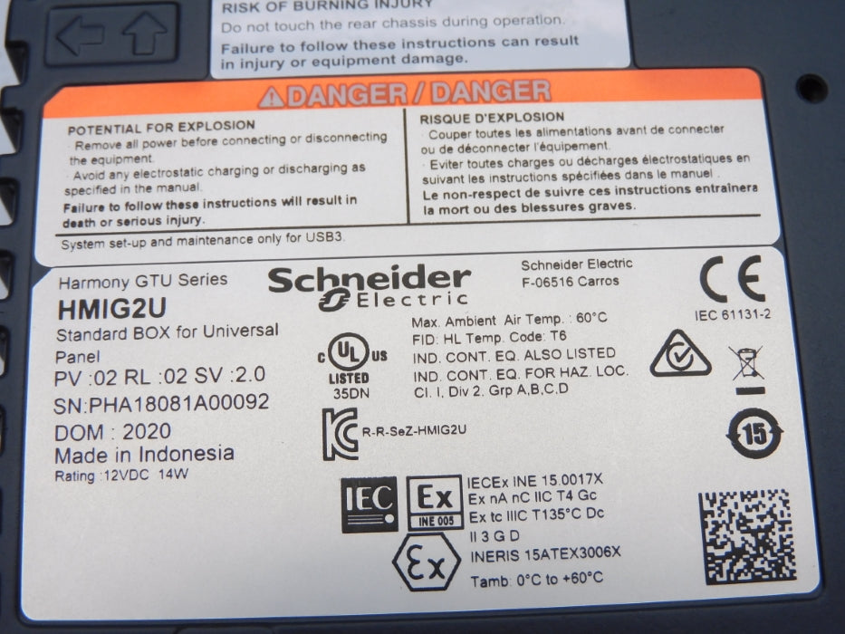 SCHNEIDER ELECTRIC HMIG2U 12VDC NSMP