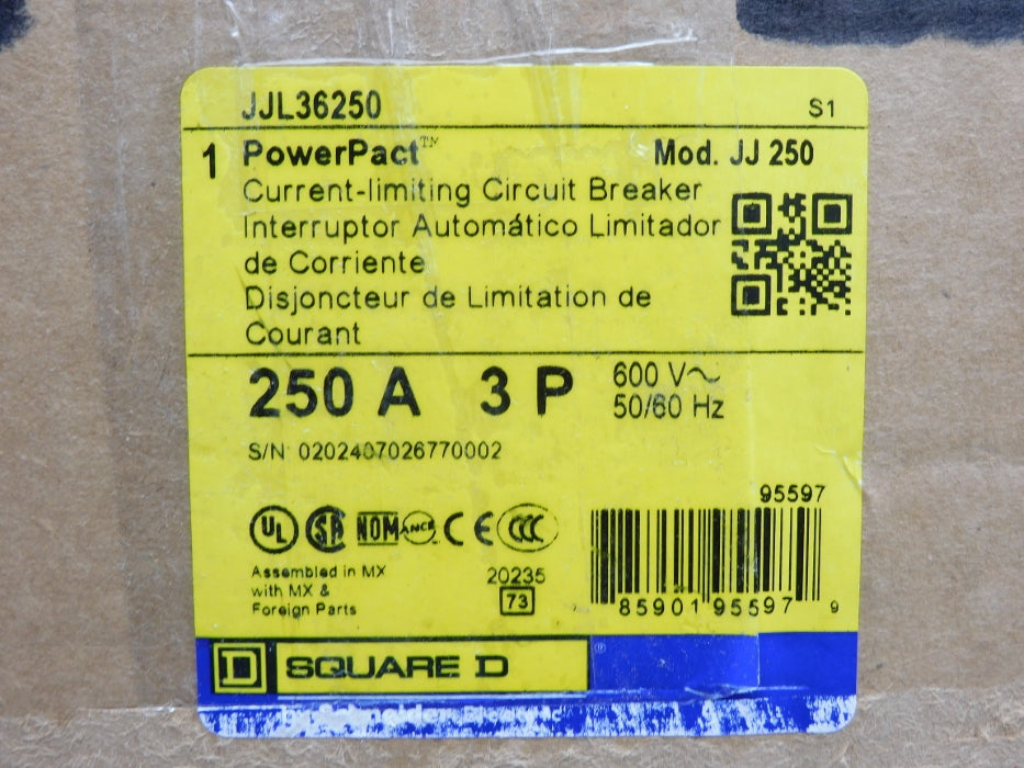 SQUARE D JJL36250 250A 600V (AS IS) NSMP