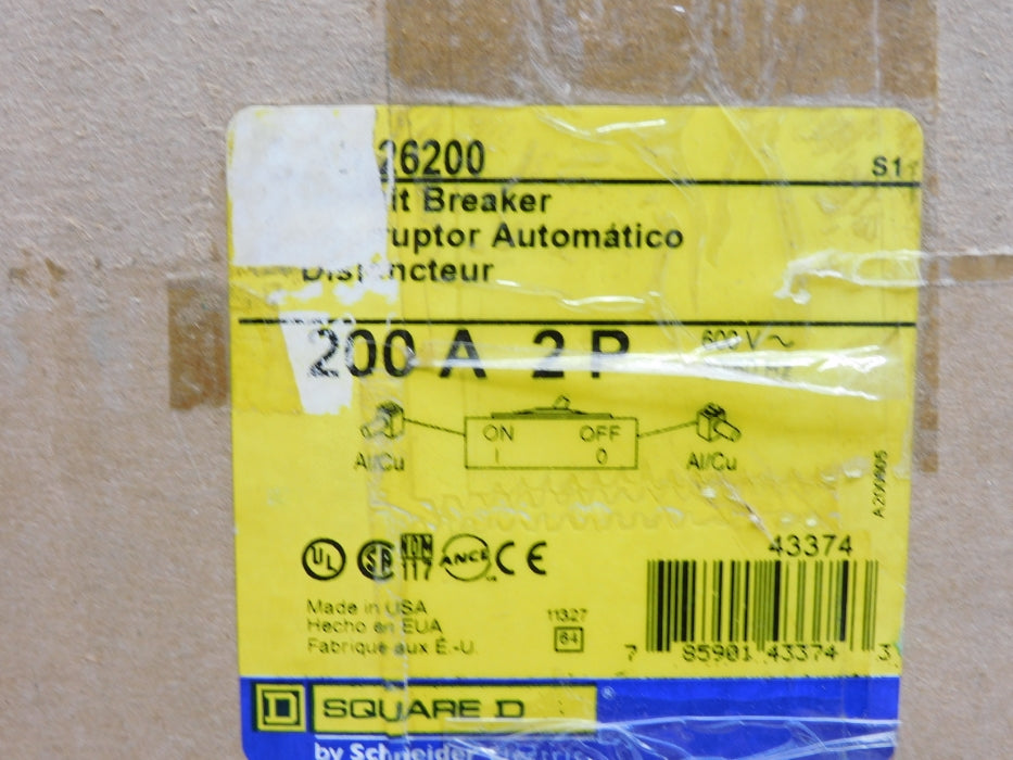 SQUARE D JGL26200 200A 600V NSMP