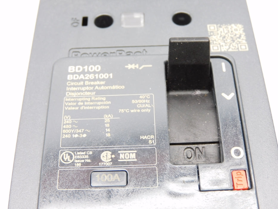 SQUARE D BDA261001 100A 480V NSMP