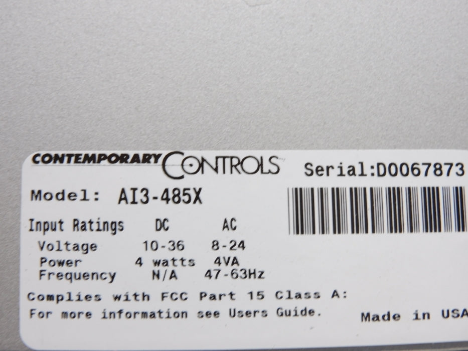 ARC CONTROLS AI3-485X UNMP