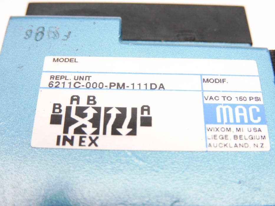 MAC 6211C-000-PM-111DA 25-150PSI 120/60 110/60 NSNP