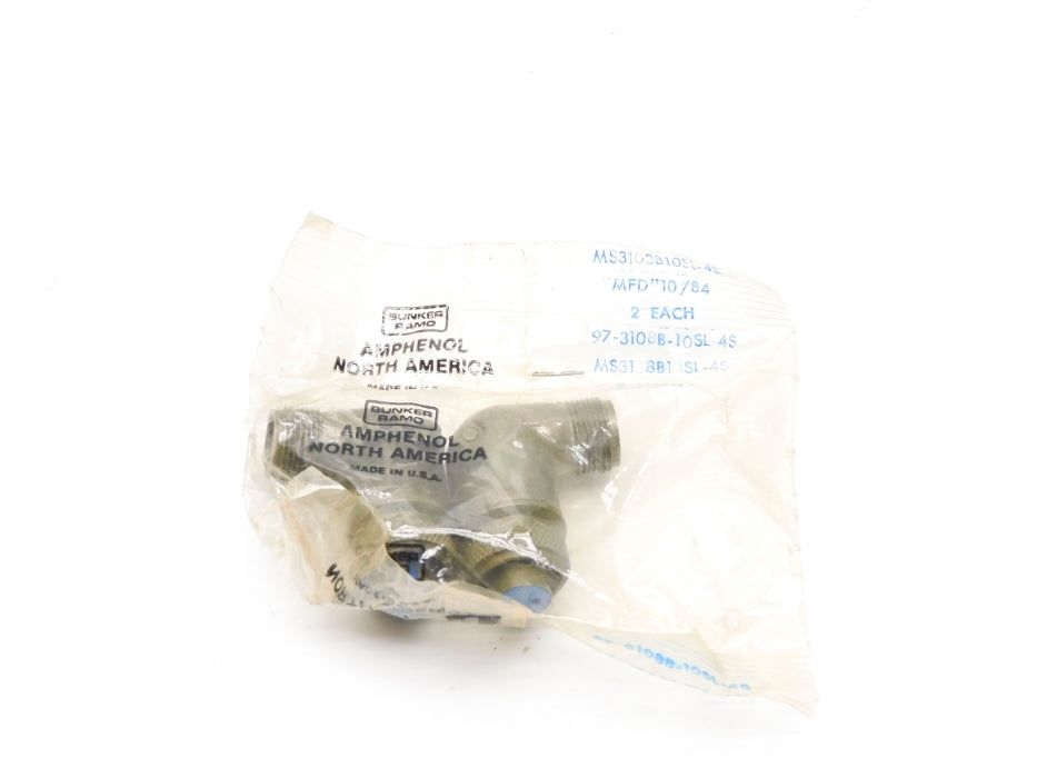 AMPHENOL 97-3108B-10SL-4S MS3108B10SL-4S (PKG OF 2) NSMP