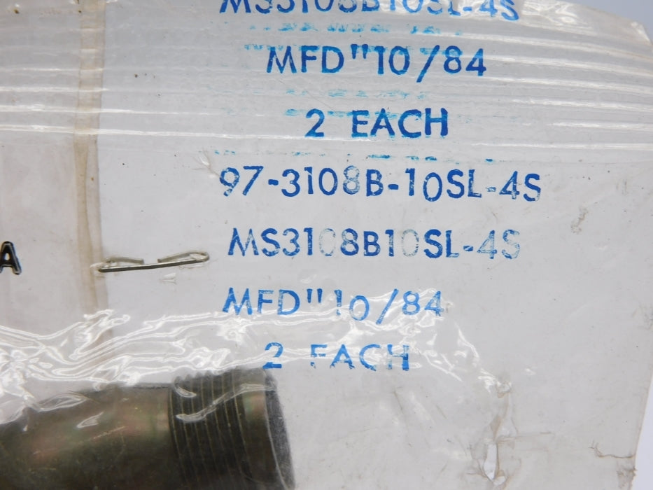 AMPHENOL 97-3108B-10SL-4S MS3108B10SL-4S (PKG OF 2) NSMP