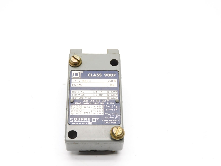 SQUARE D 9007B62C SER. B UNMP