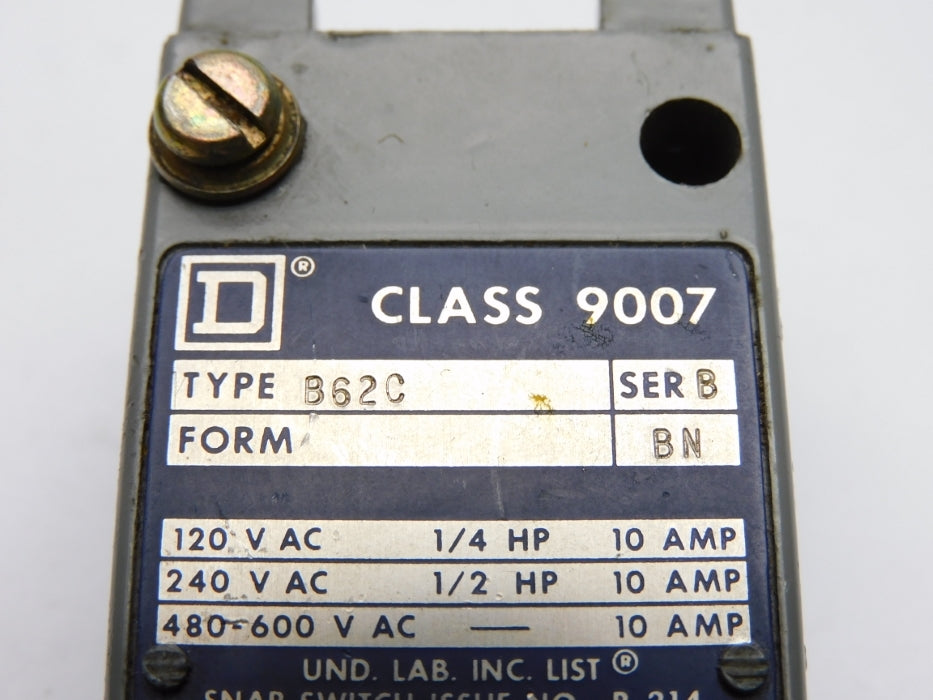 SQUARE D 9007B62C SER. B UNMP
