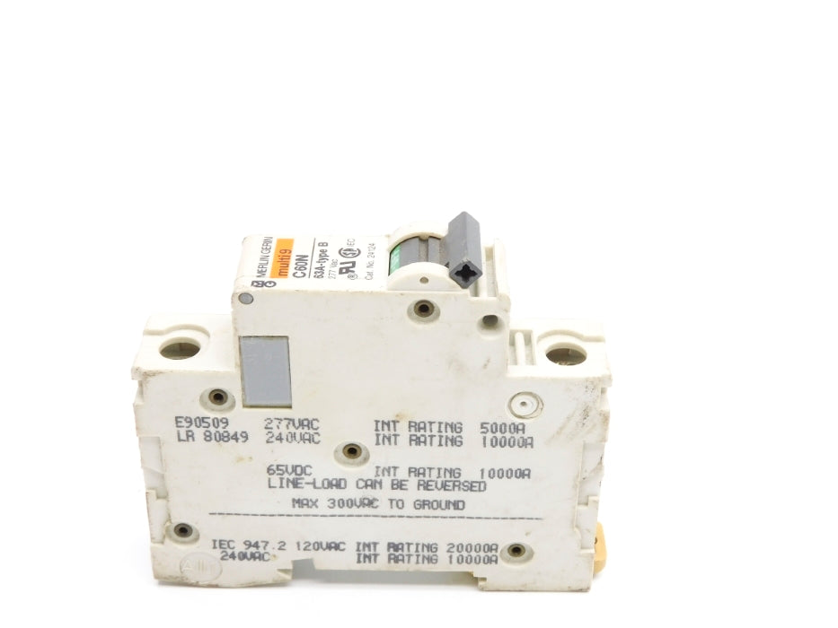 MERLIN GERIN 24124 C60N-63A 63A 277VAC UNMP