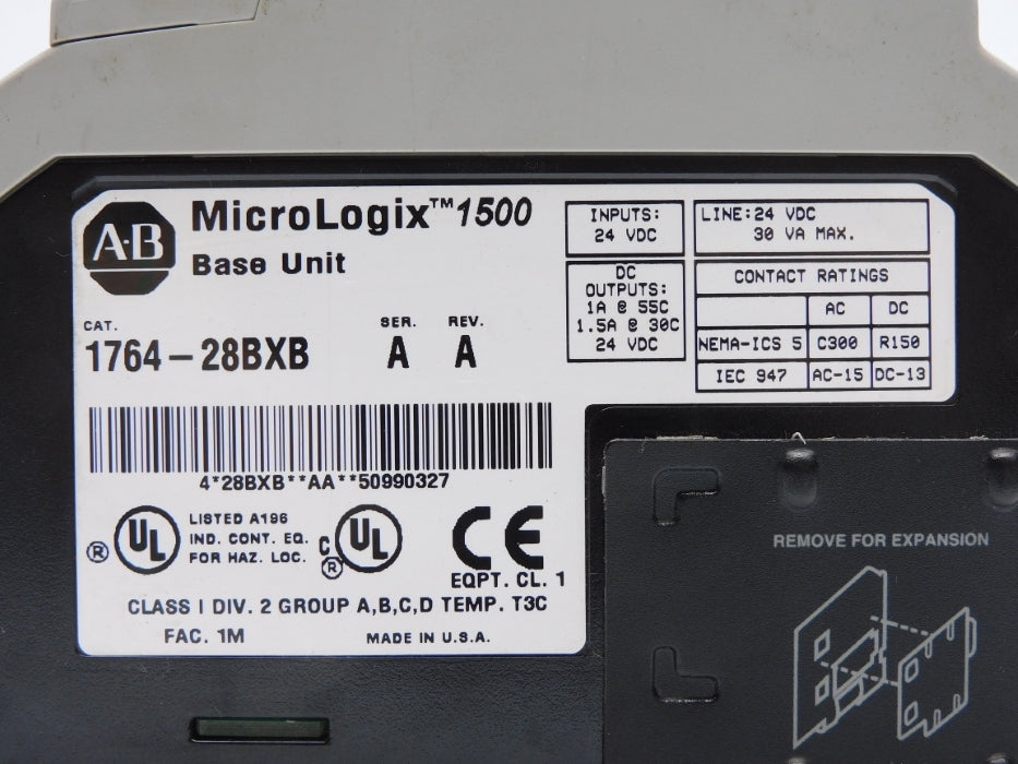 ALLEN BRADLEY 1764-28BXB SER. A UNMP