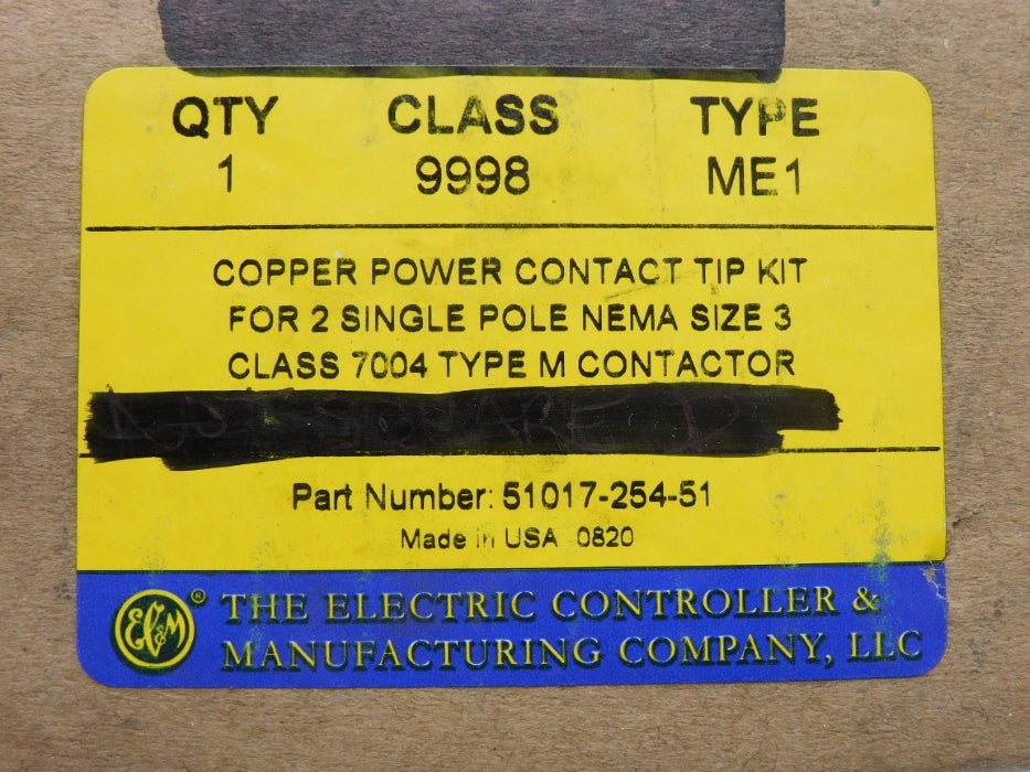 EC&M 9998ME1 51017-254-51 NSFS