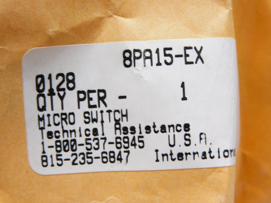 MICRO SWITCH 8PA15-EX NSMP