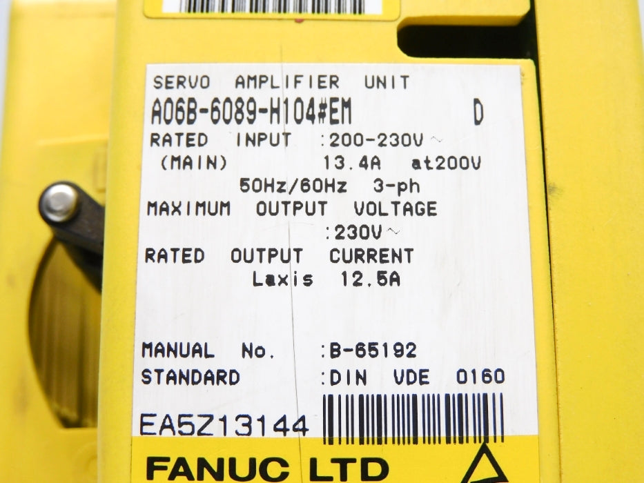 FANUC A06B-6089-H104#EM UNMP