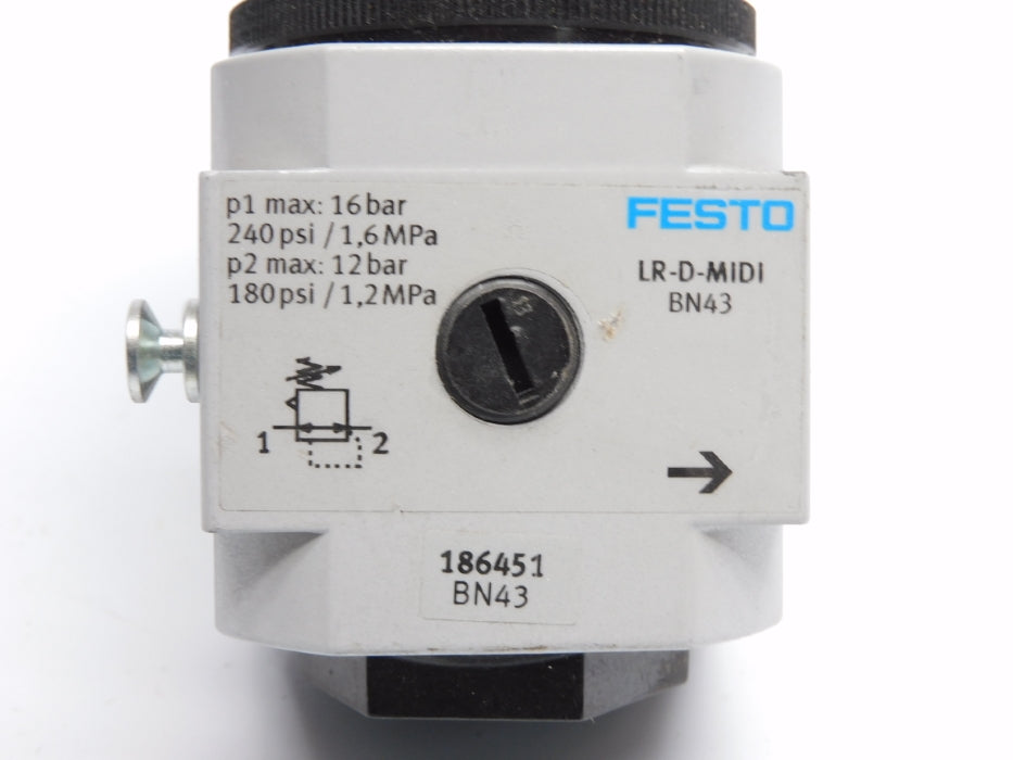 FESTO LR-D-MIDI 186451 SER. BN43 240/180PSI NSNP