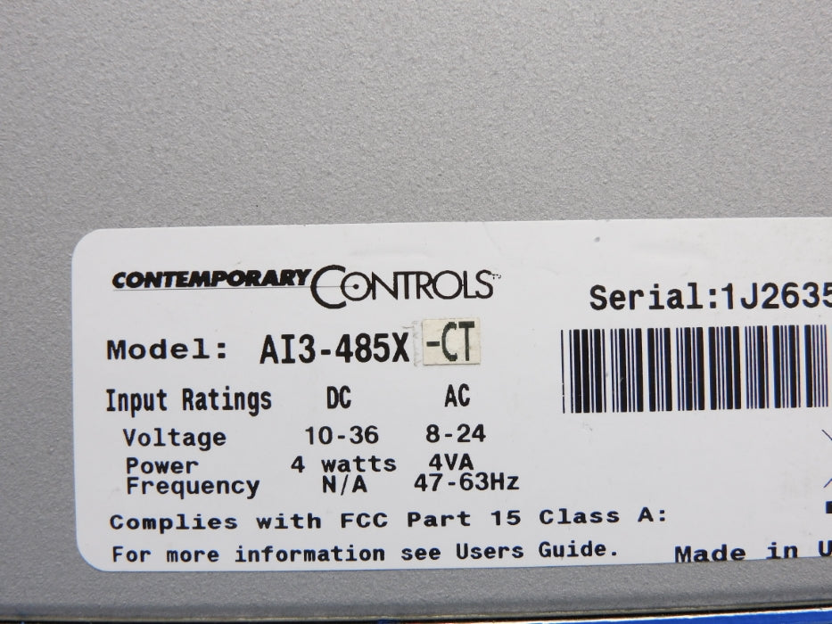 ARC CONTROLS AI3-485X-CT NSNP