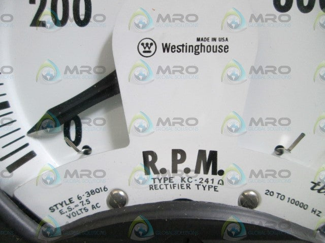 WESTINGHOUSE PANEL METER KC-241 *NEW NO BOX*