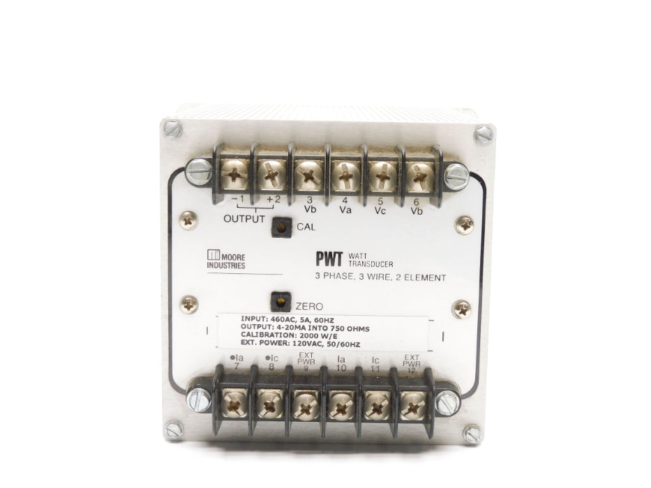 MOORE INDUSTRIES PWT/460AC,5A/4-20MA/2E-120AC[SM] UNMP