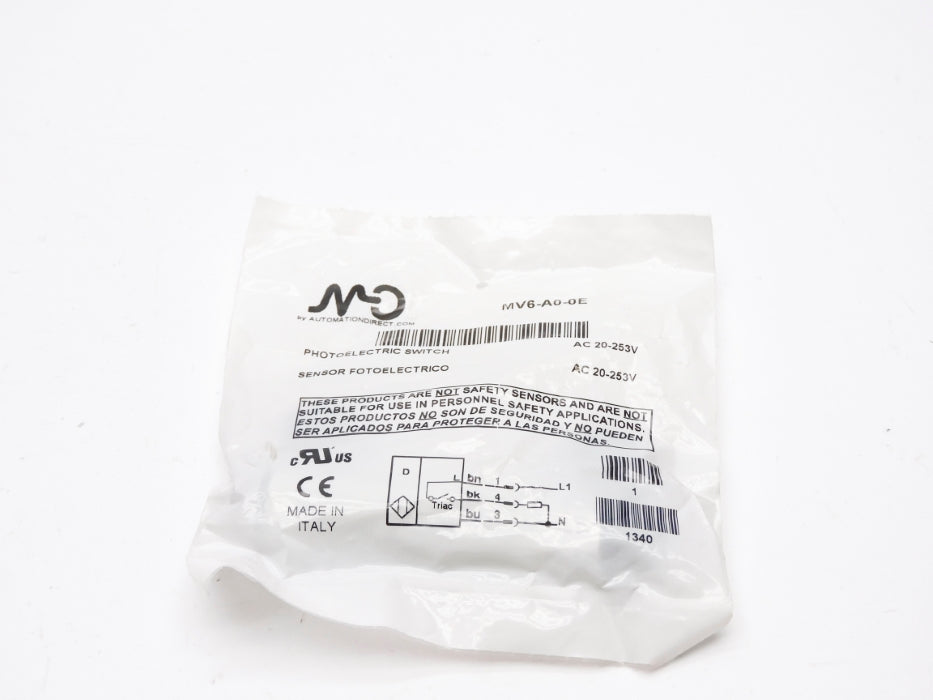 MICRO DETECTORS MV6-A0-0E NSMP