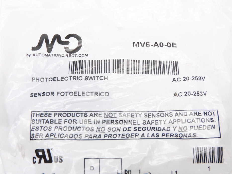 MICRO DETECTORS MV6-A0-0E NSMP