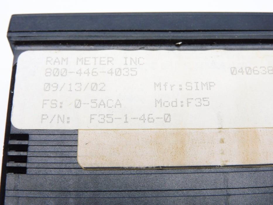 RAM METER F35-1-46-0 0-5ACA UNMP
