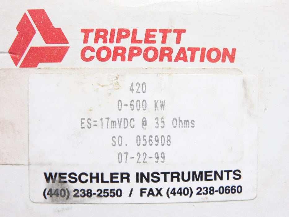 TRIPLETT 420 0-600KW NSMP