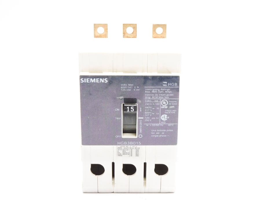 SIEMENS HGB3B015B 15A 600/347V UNMP