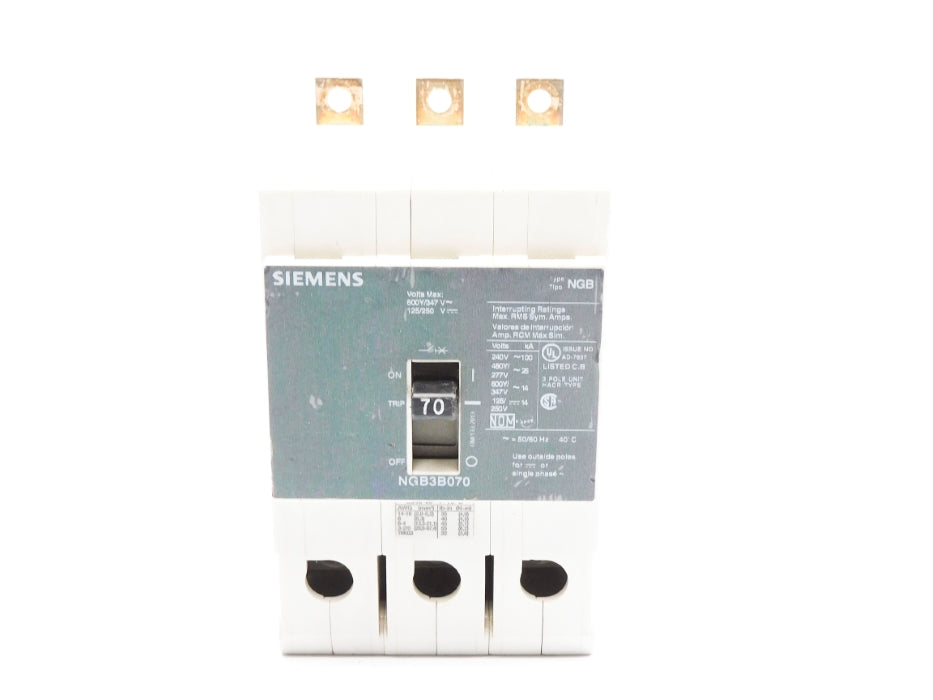 SIEMENS NGB3B070V 70A 600/347V UNMP
