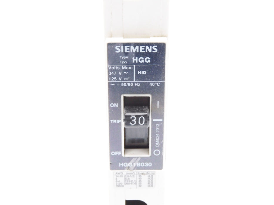 SIEMENS HGG1B030L 30A 347/125V UNMP