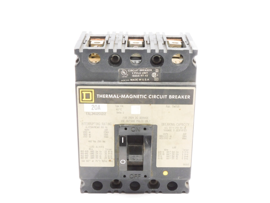 SQUARE D FAL340201212 20A 480V (GREY) UNMP