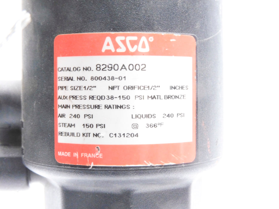 ASCO 8290A002 110/120V 240PSI (AS PICTURED) NSNP