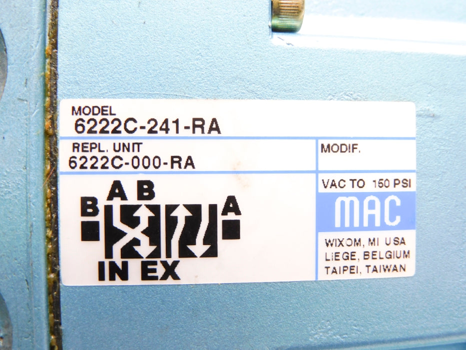 MAC 6222C-241-RA 150PSI UNMP
