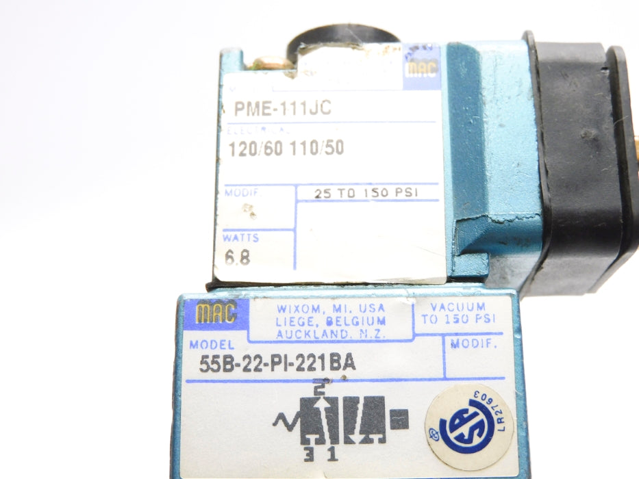 MAC 55B-22-PI-221BA 110/120V 150PSI UNMP